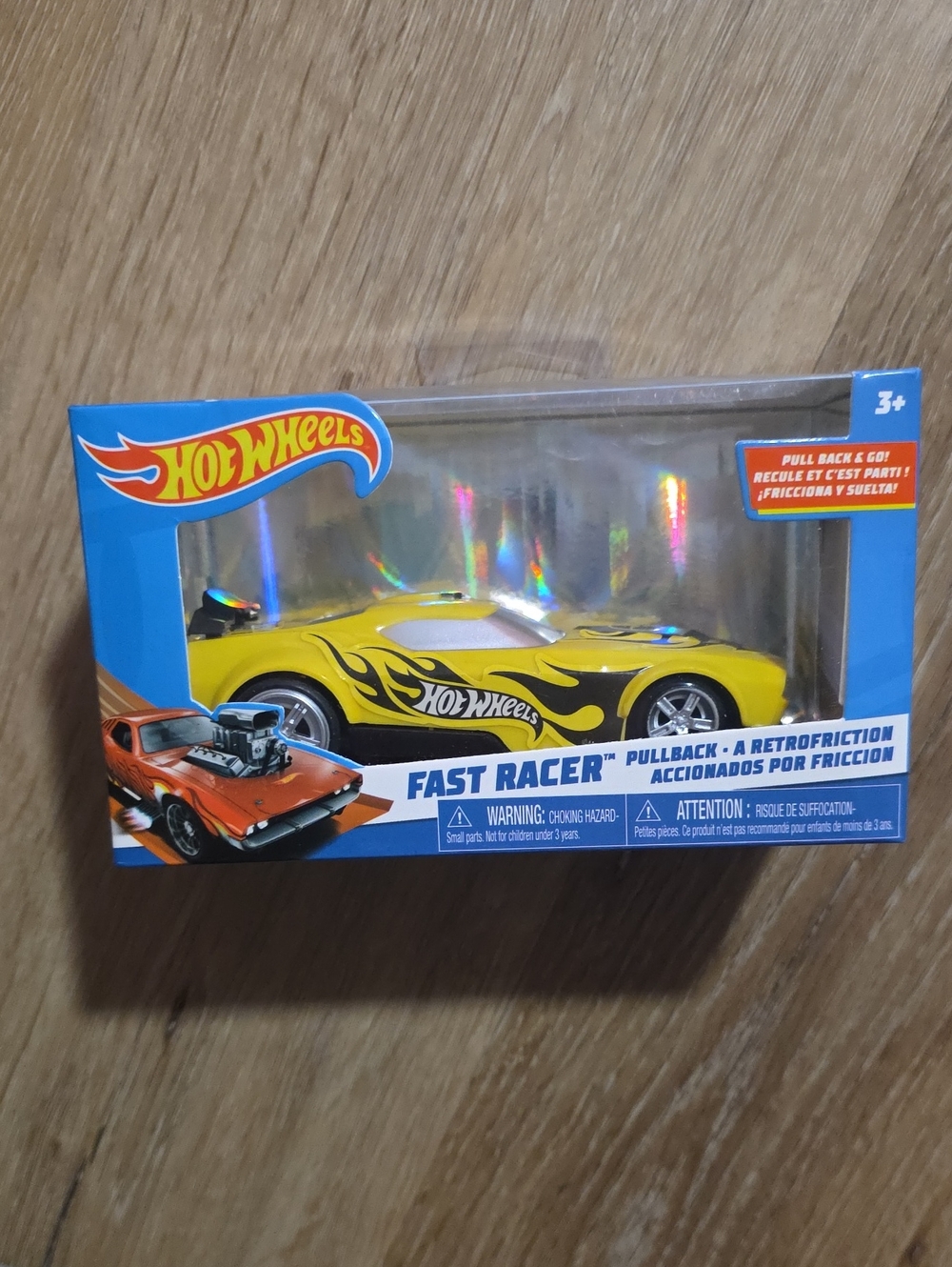 Hot Wheels Fast Racer Pullback Toy Vehicle - Fast Fish, Black/Yellow